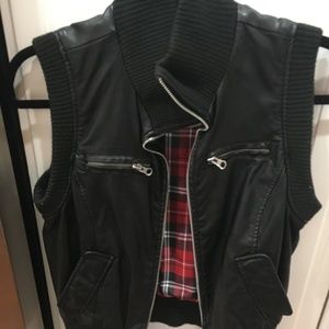 Allen B. faux leather vest